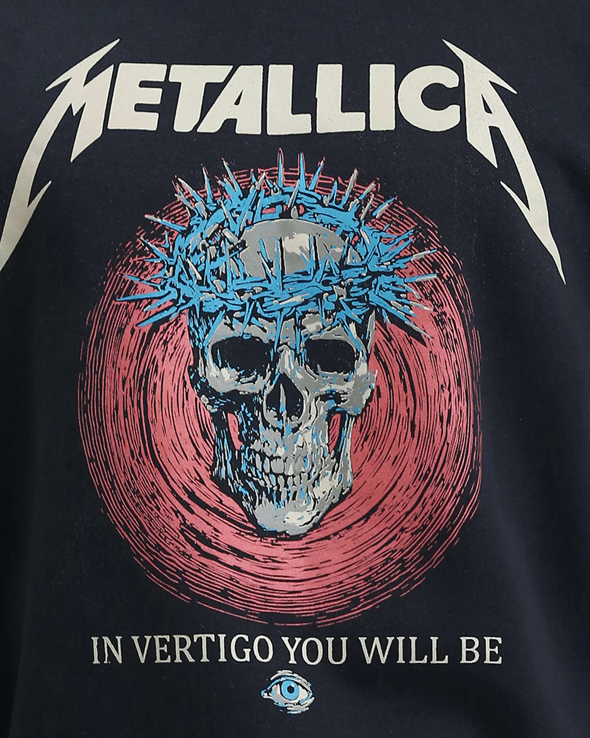 R212203 Ravin x Metallica Oversized "Vertigo" Graphic Sweatshirt – Balck - Image 4