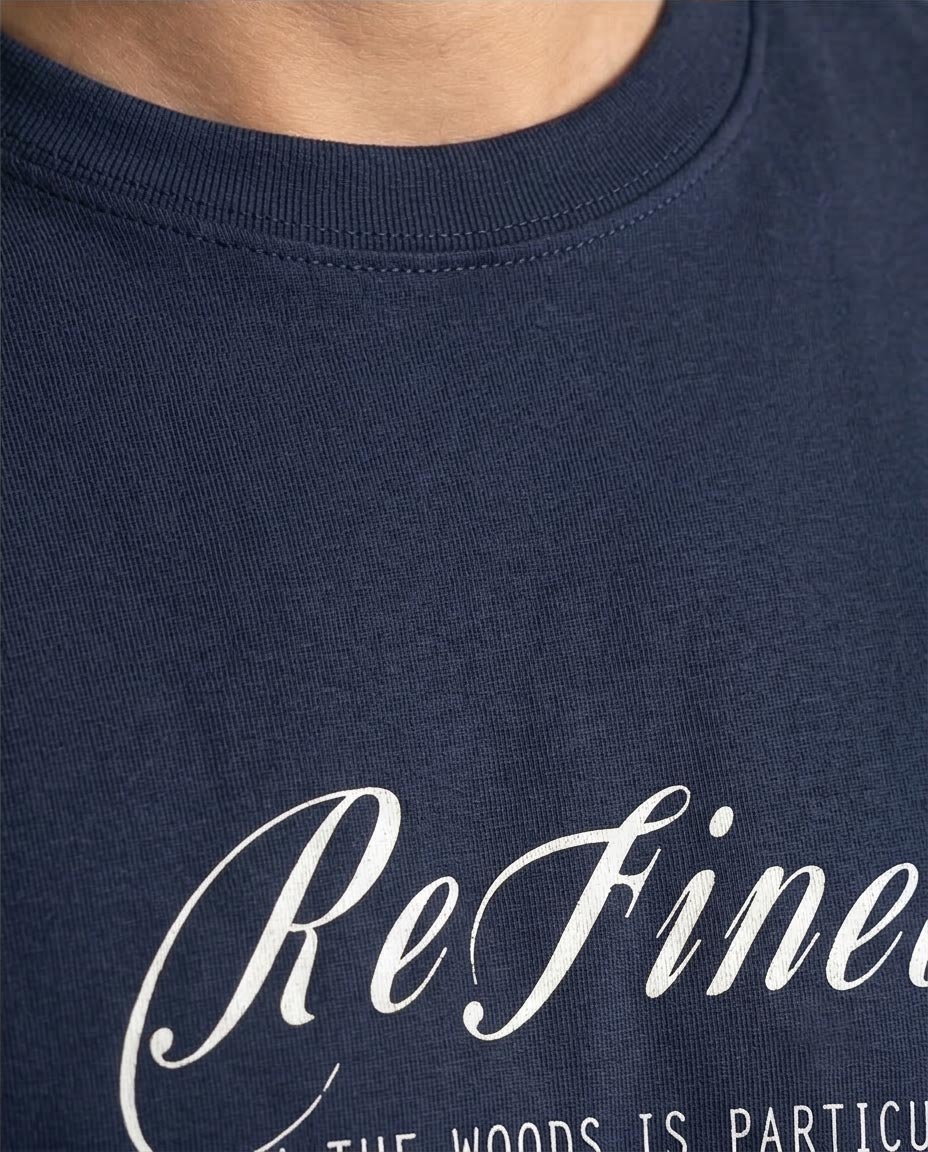 Ravin | "Refined Woods" Graphic Tee – 100% Premium Cotton - Navy Blue - R209387 - Image 3
