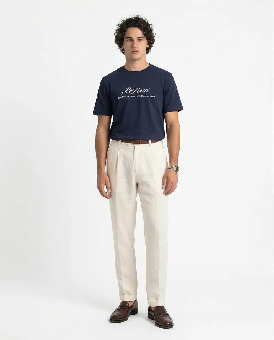 Ravin | "Refined Woods" Graphic Tee – 100% Premium Cotton - Navy Blue - R209387 - Image 4