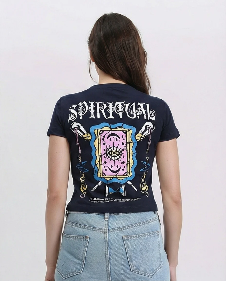 R209433 - Regular Fit Short Sleeves Summer Tee - Navy Blue - Image 2