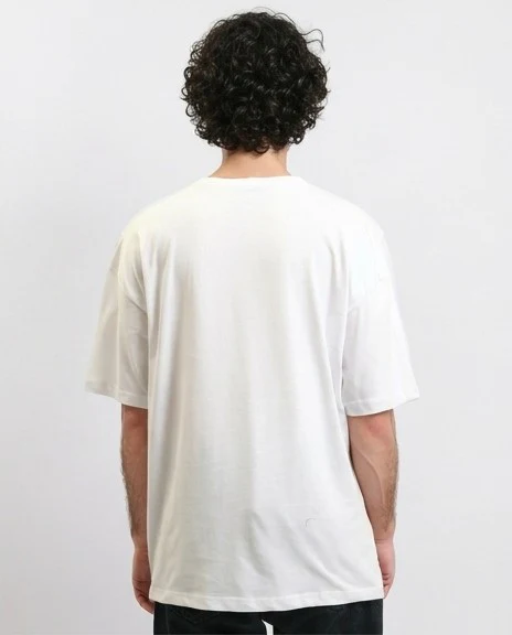 R215743 - Relaxed Fit Printed Cotton Tee - White - Image 2