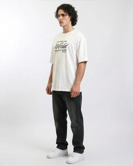 R215743 - Relaxed Fit Printed Cotton Tee - White - Image 3