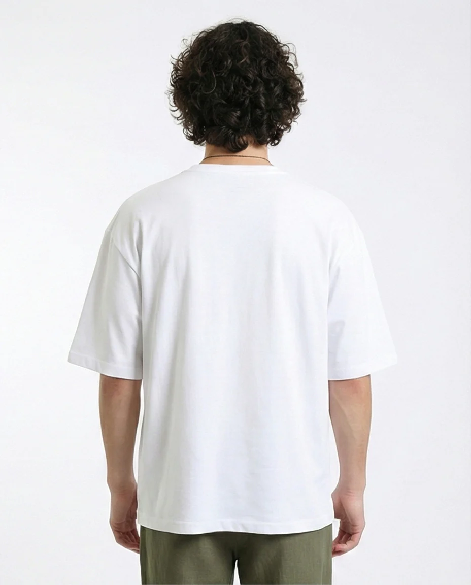 R215862 - Relaxed Fit Solid Summer Basic Tee - White - Image 2