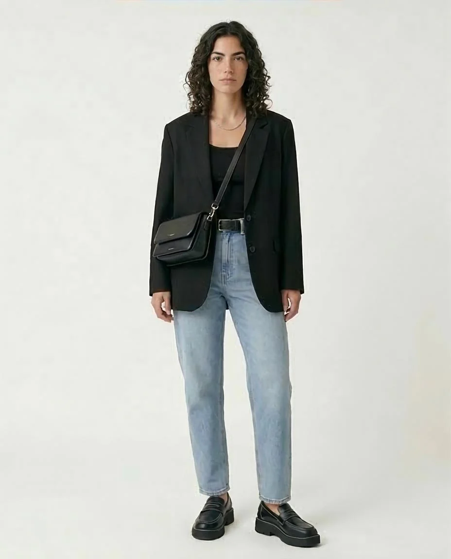 Ravin Ribbed Spaghetti Strap Camisole – The Essential Layering Tank in Black - R211294 - Image 3