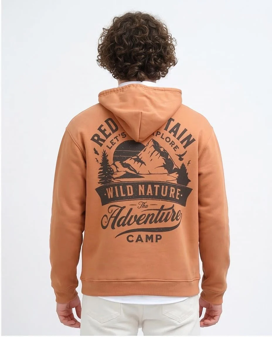 Rust Red Mountain Graphic Hoodie - 0200902 - Image 2
