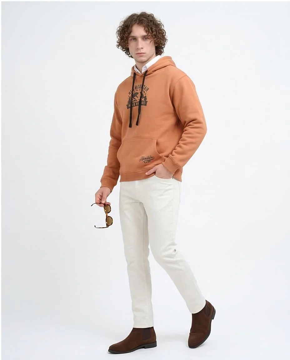 Rust Red Mountain Graphic Hoodie - 0200902 - Image 5