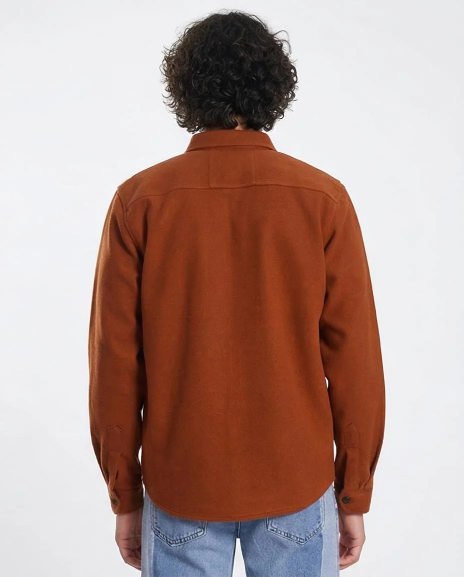 Rust Textured Utility Over-Shirt - O203046 - Image 2
