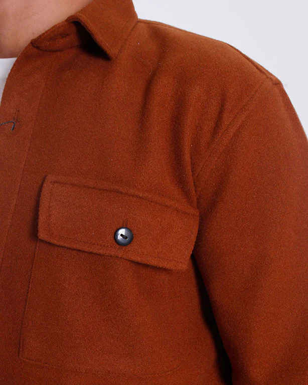 Rust Textured Utility Over-Shirt - O203046 - Image 4