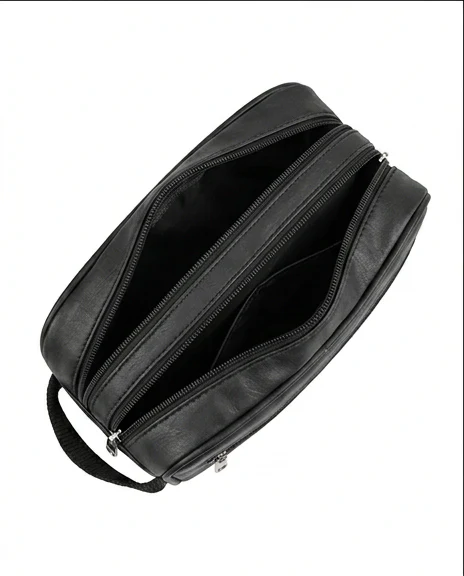 Sleek Multi-Compartment Textured Toiletry Bag - R216595 - Image 3