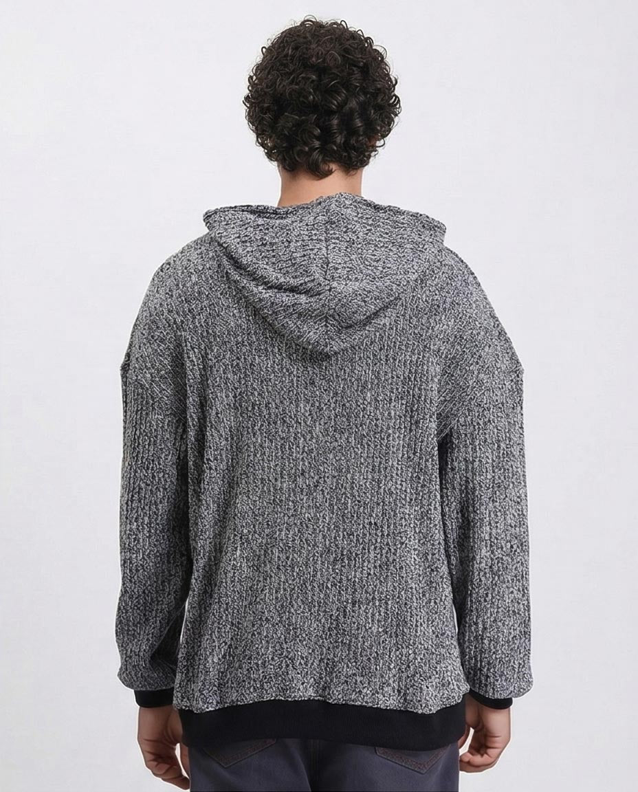 Slip On Casual Heavy Hoodie - Heather Grey - R214872 - Image 2