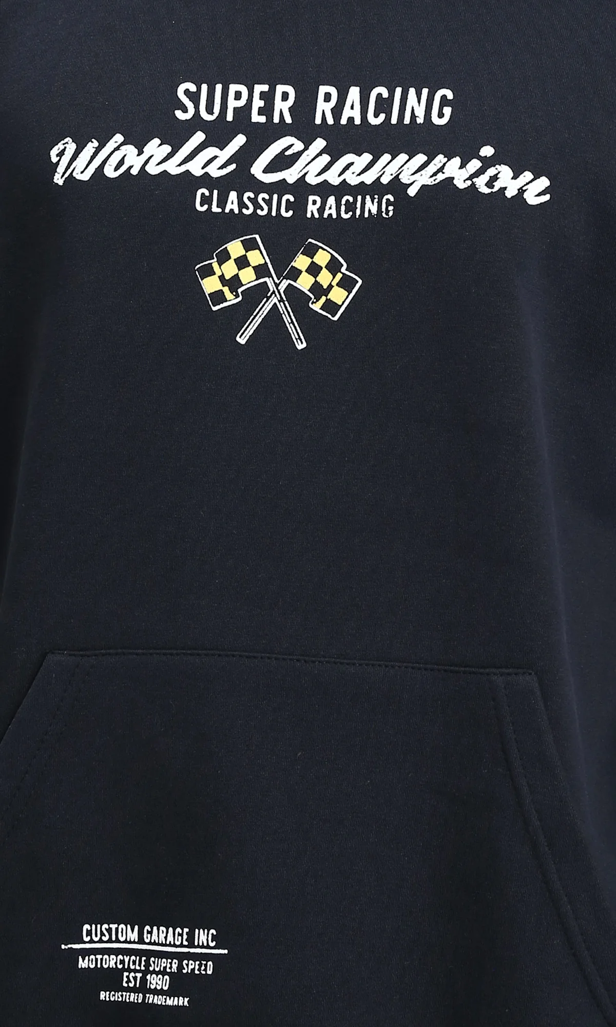 R212206 - Slip On Comfy Drawstring Hoodie - Black - Image 3