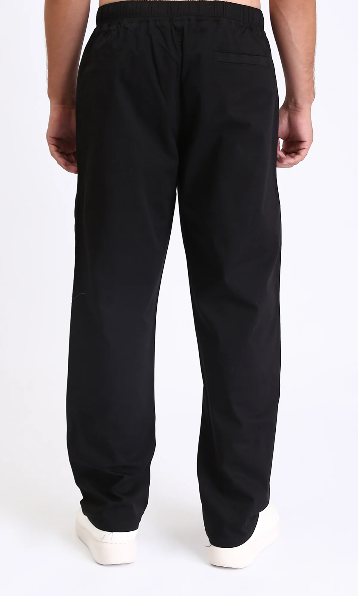 R213318 - Slip On Comfy Pants with Elastic Waist - Black - Image 2