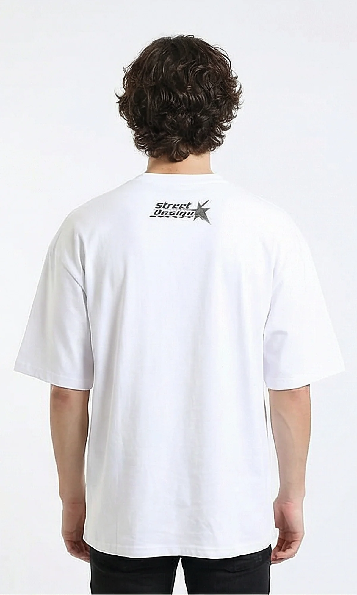 R215967 - Slip On Elbow Sleeves Comfy Tee - White - Image 2
