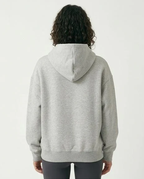 Slip On Long Sleeves Casual Hoodie - Heather Grey - R212038 - Image 2