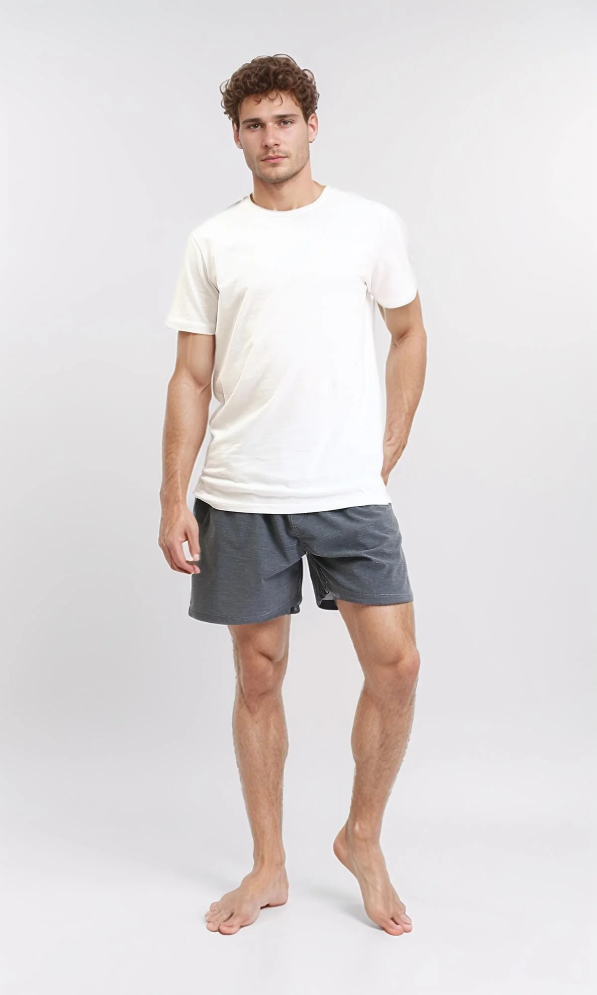 R210295 - Slip On Summer Swim Short - Heather Dark Grey - Image 2