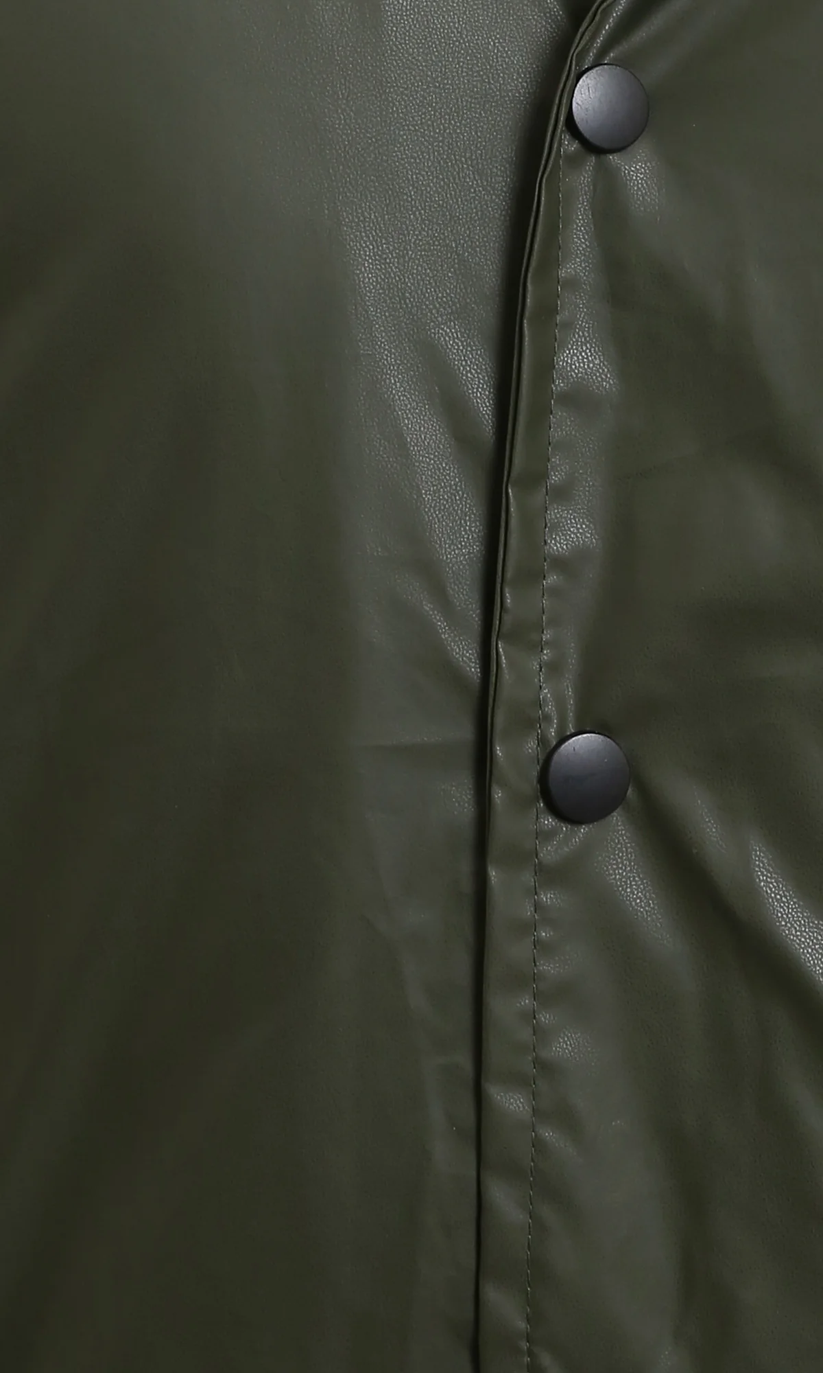 R213115 - Solid Bomber Jacket with Striped Hem - Dark Khaki - Image 4
