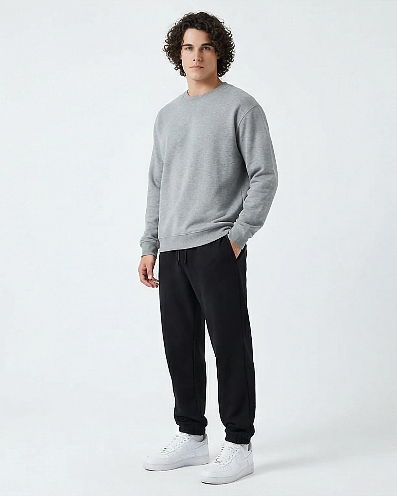 R208092 - Solid Slip On Pants with Hem - Black - Image 5
