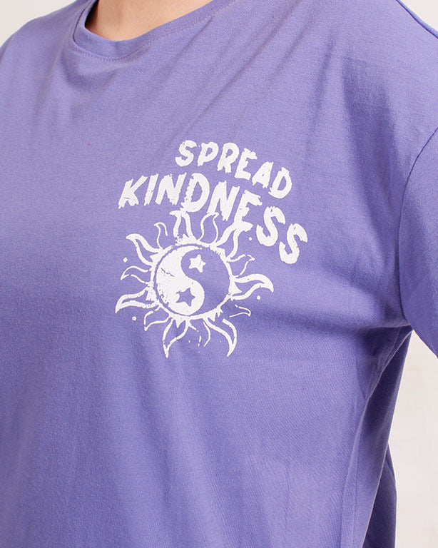 Ravin "Spread Kindness" Oversized Graphic T-Shirt – Purple - R204525 - Image 4
