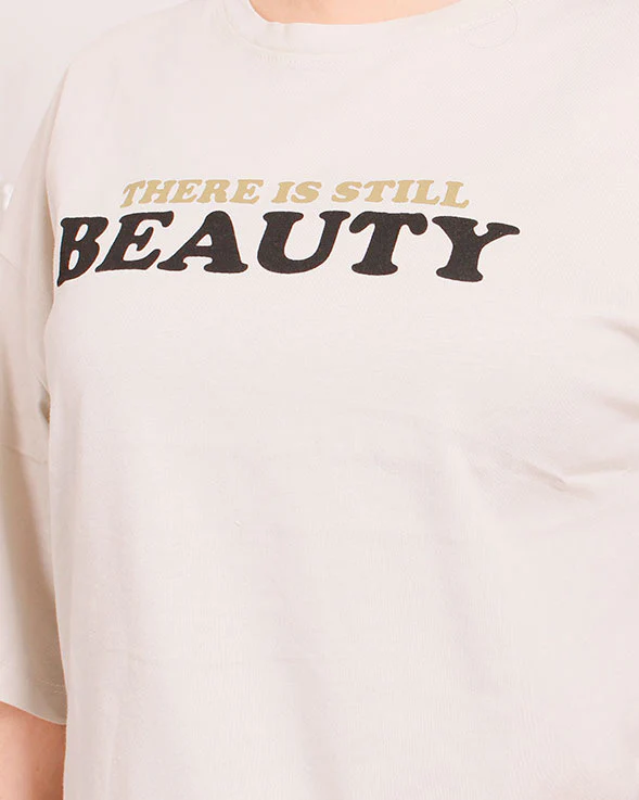 Ravin "Still Beauty" Oversized Graphic T-Shirt – Cream - O203254 - Image 4