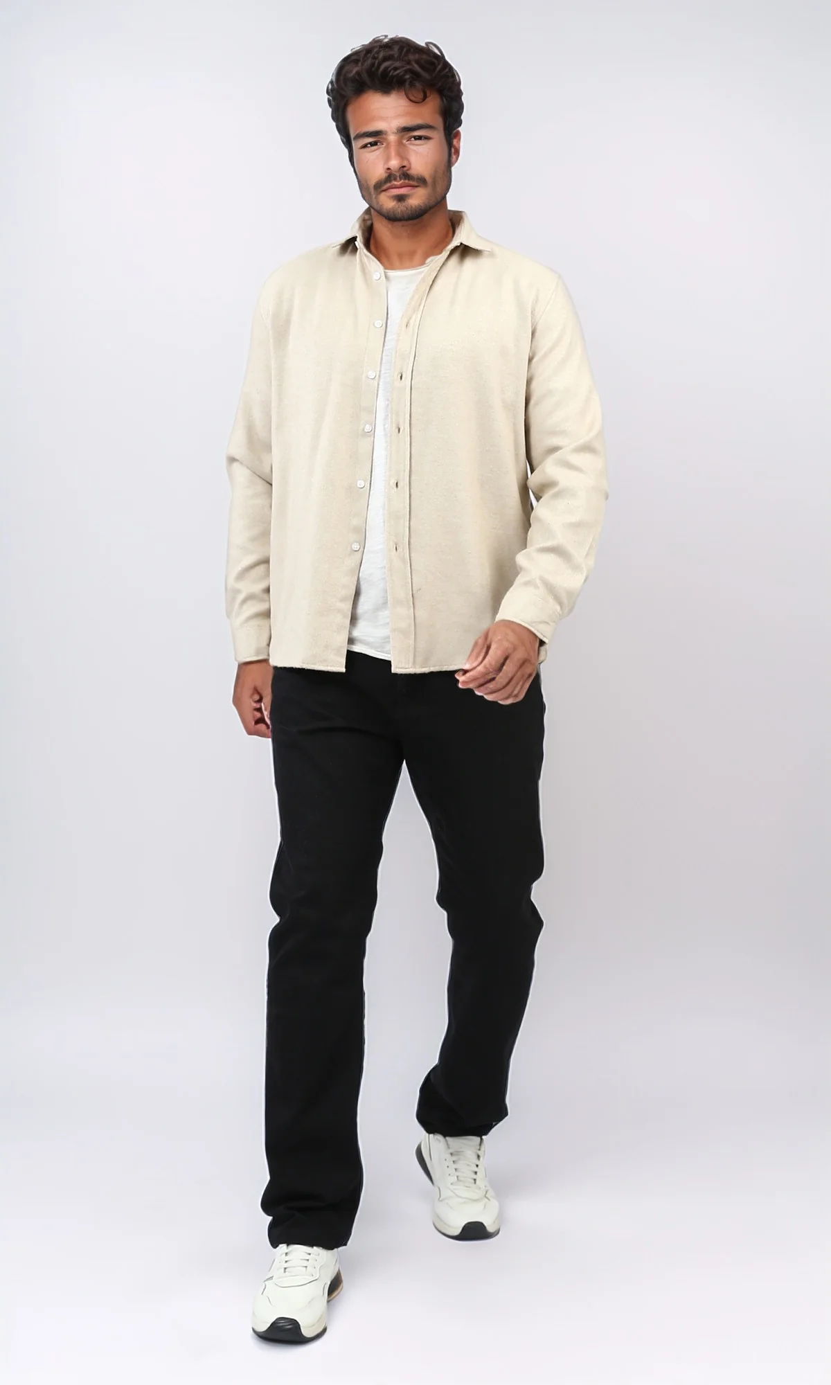 Stone Brushed Flannel Long Sleeve Shirt - O203064 - Image 5