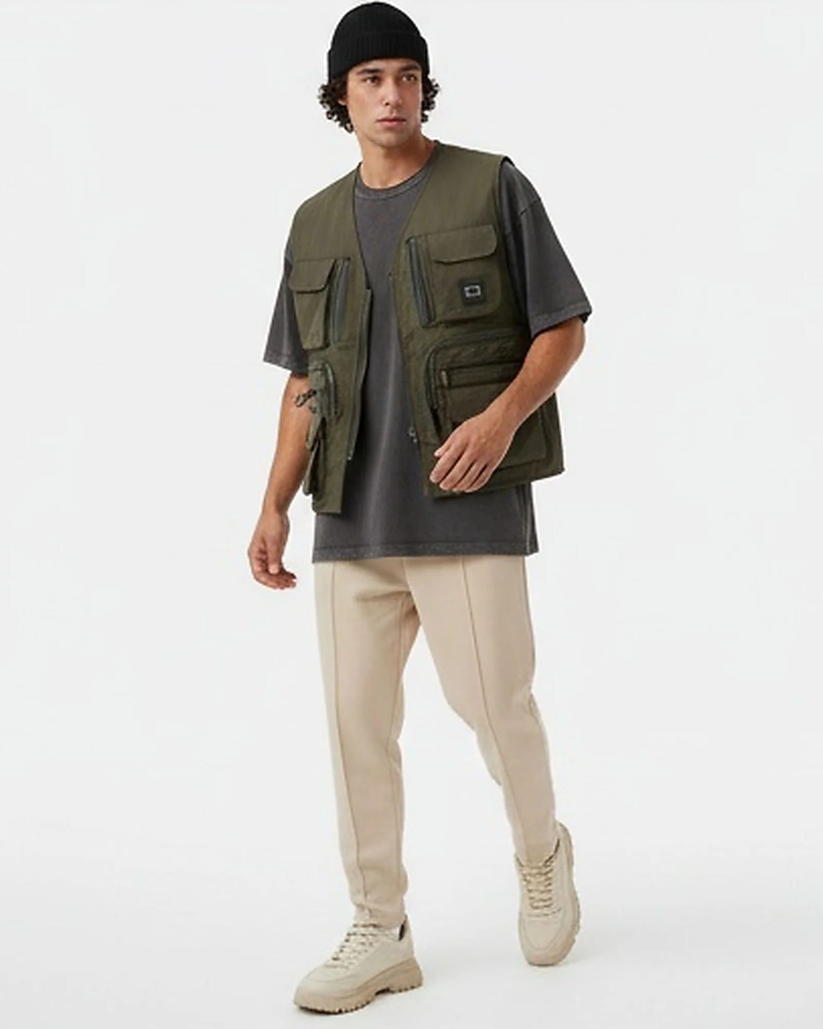 Stone Tapered Seam-Detail Trousers - R217323 - Image 3