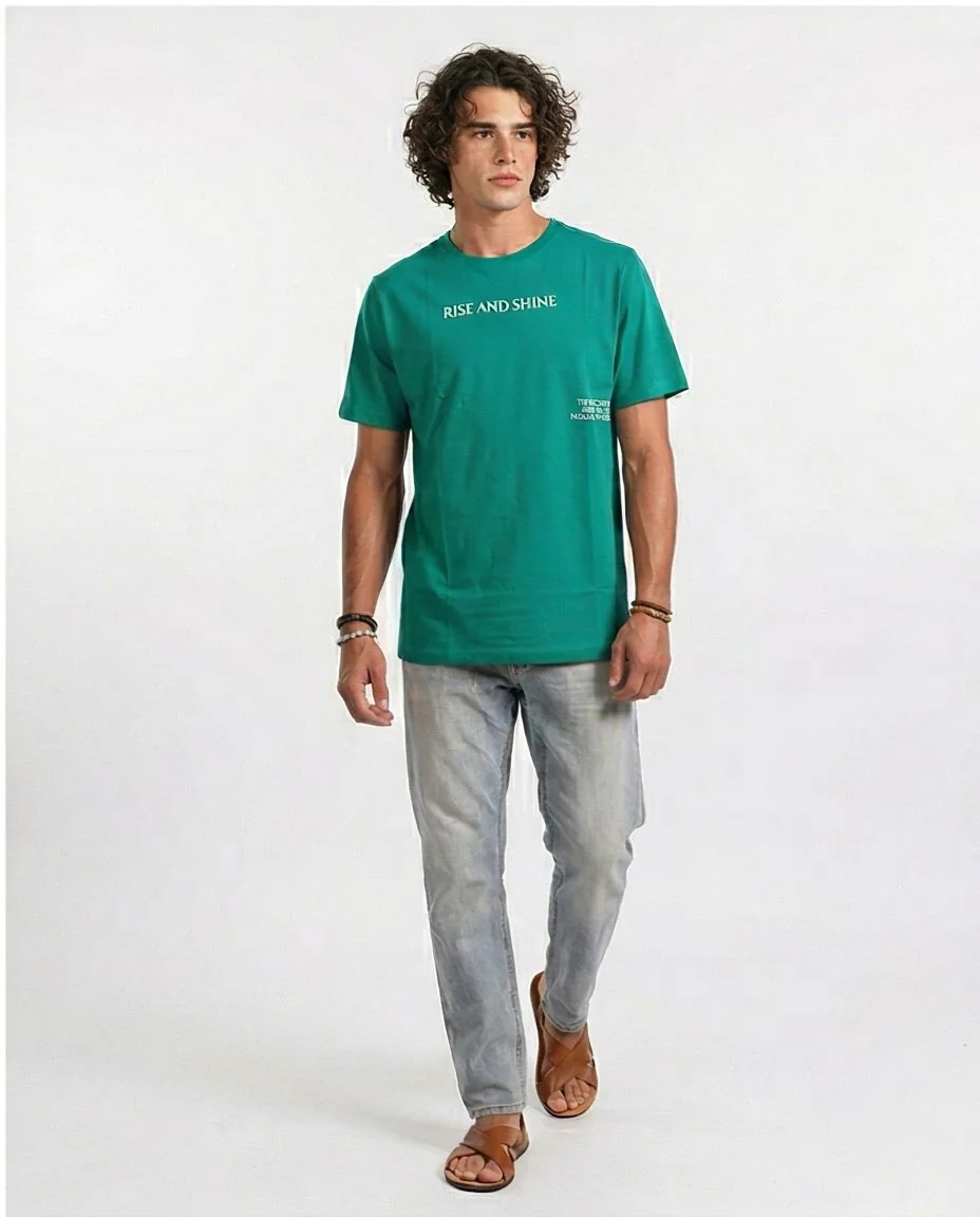 Ravin "Sunrise" Graphic T-Shirt - Forest Green - O203069 - Image 4