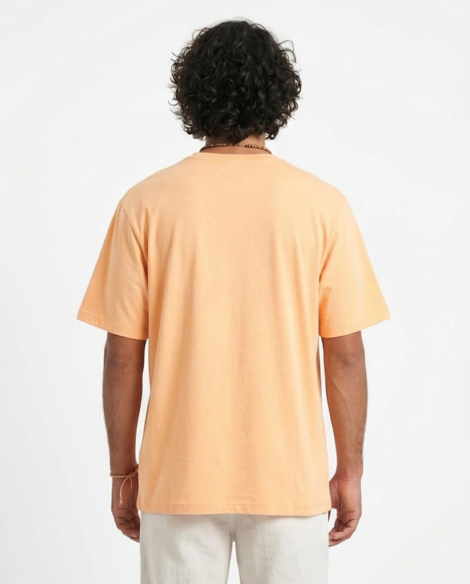 Ravin "Take A Break" Oversized Cotton Graphic T-Shirt - Apricot - R208567 - Image 2