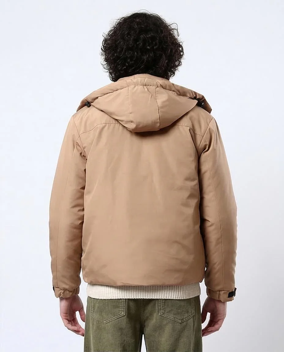 Tan Hooded Multi-Pocket Utility Jacket - O181759 - Image 2