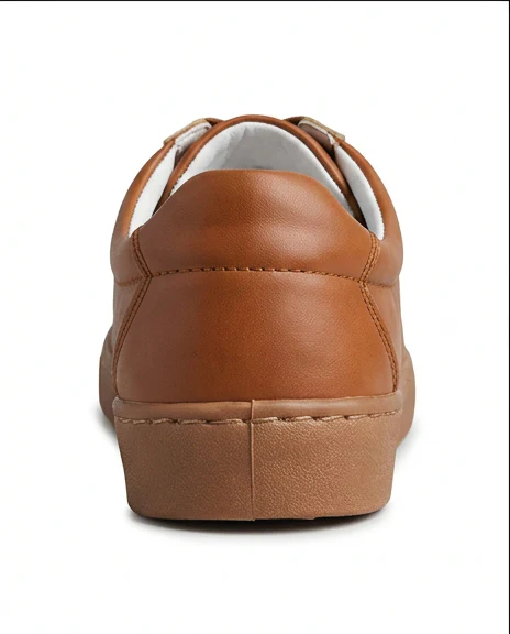 Tan Minimalist Lace-Up Urban Sneakers - R211674 - Image 3
