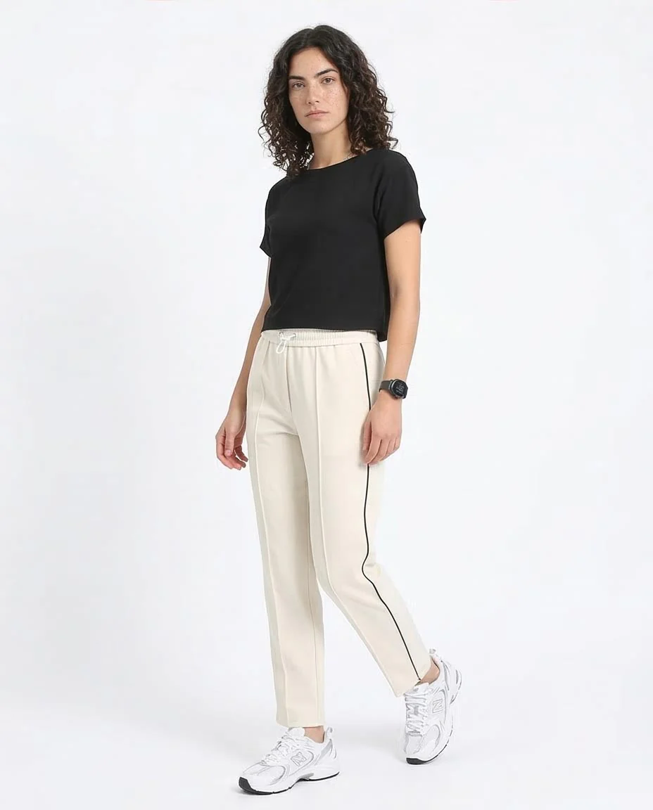 Ravin Textured Boat Neck Boxy Crop Top – Black - R208495 - Image 5