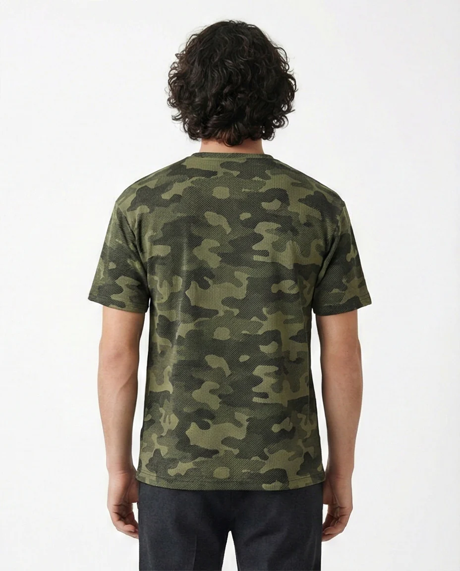 Textured Camo Short Sleeve Tee - Image 2