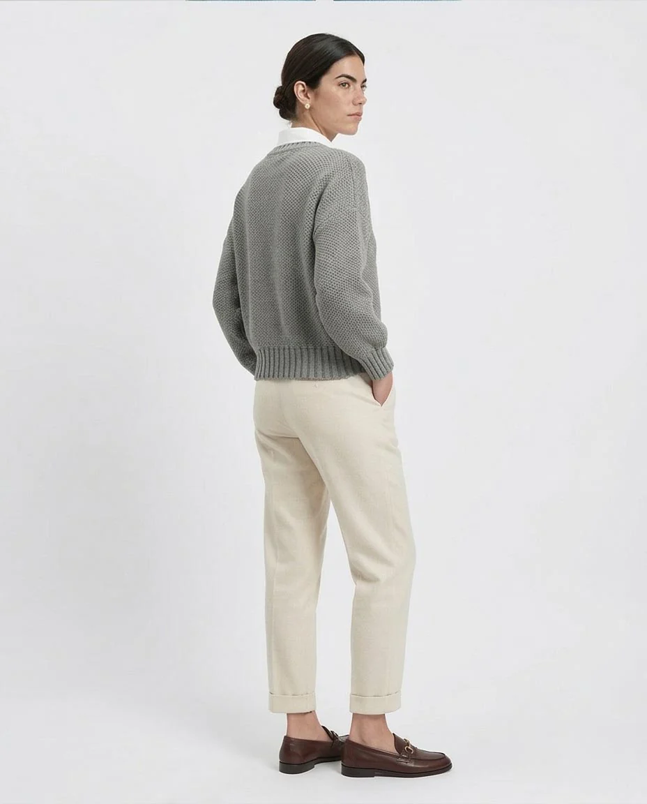 Ravin Textured Seed-Stitch Relaxed Crewneck Sweater - R214349 - Image 5