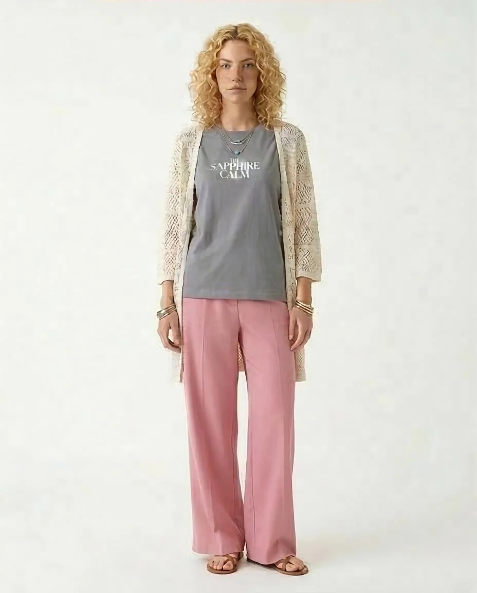 Ravin "The Sapphire Calm" Oversized Concert Graphic T-Shirt in - Grey - R208501 - Image 3