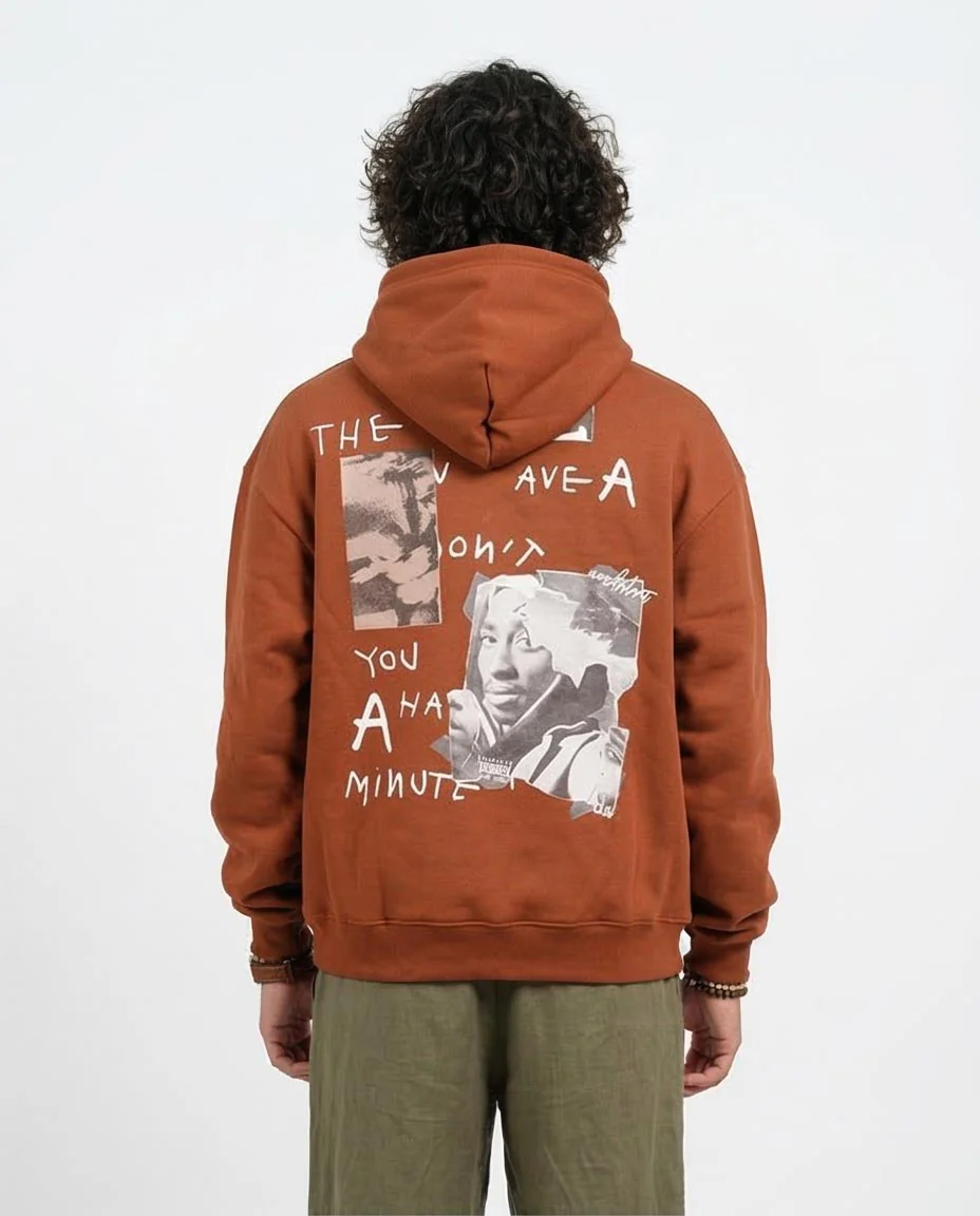 Tupac Shakur Legacy Graphic Rust Hoodie - O200903 - Image 2