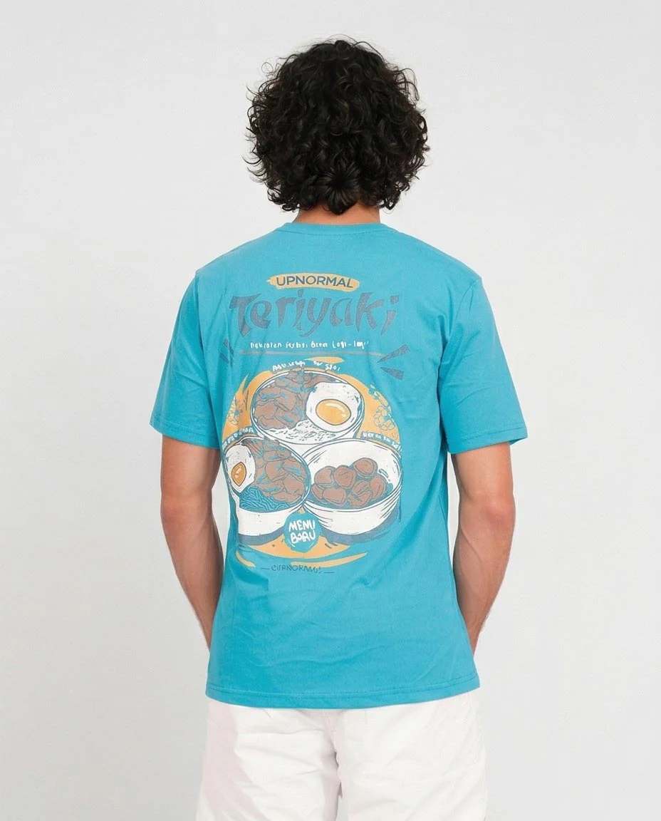 Ravin | Upnormal  Ramen Bowl Teriyaki Graphic Tee - Turquoise Graphic T-Shirt – O203309 - Image 2