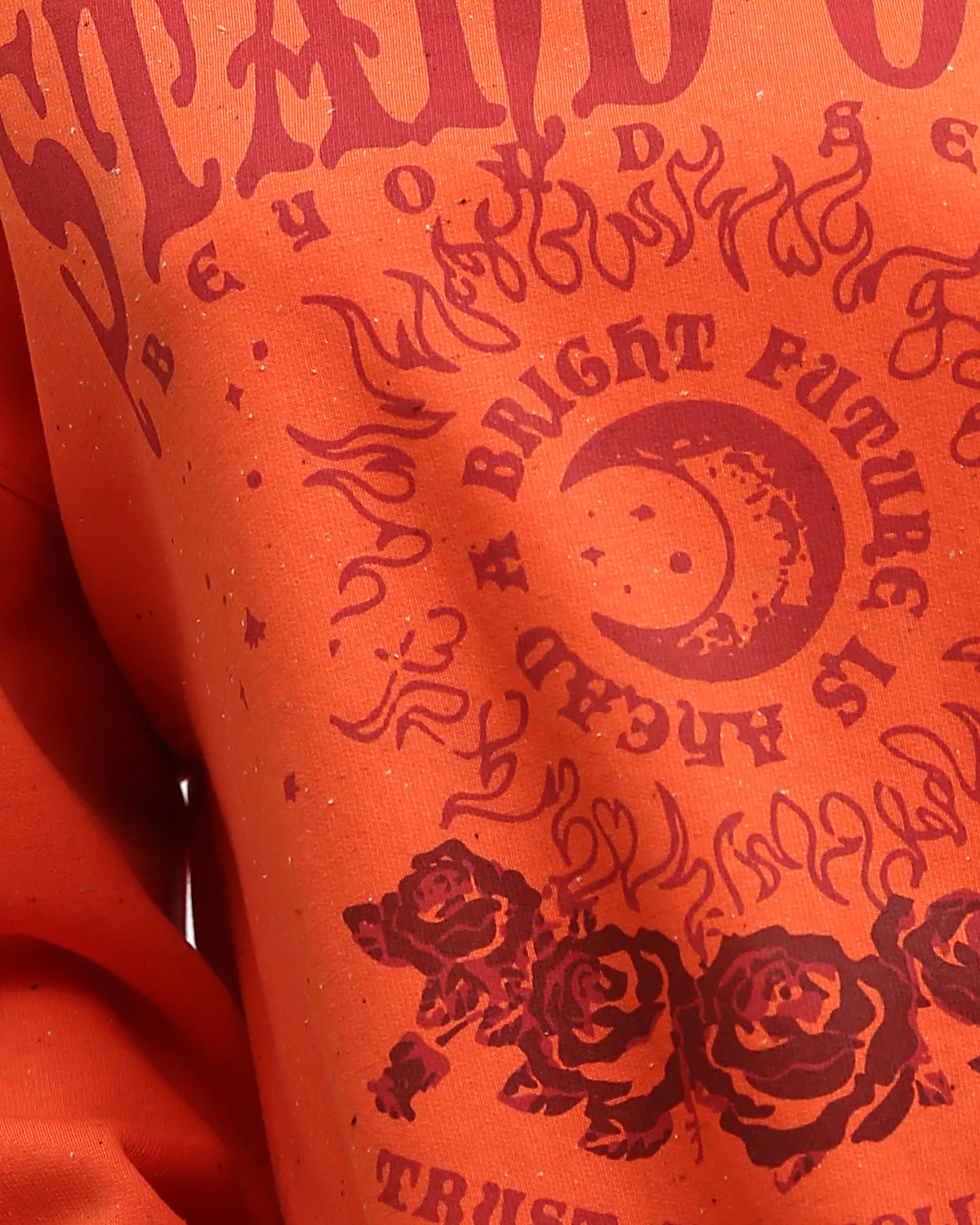 Vibrant Orange Intuition Graphic Oversized Sweatshirt - 0198530 - Image 4
