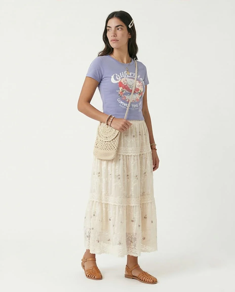 Ravin Vintage California Graphic Tee in Lavender - R205521 - Image 5