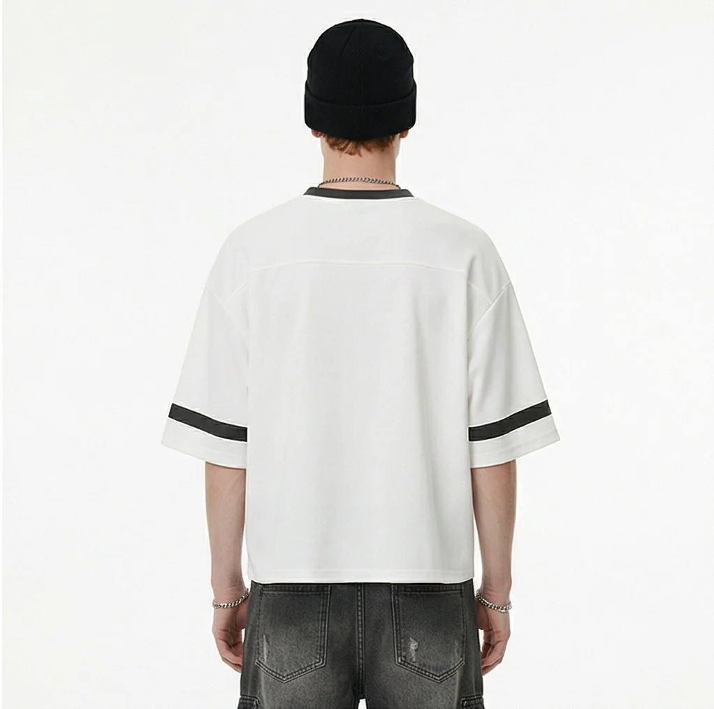 White Oversized Athletic Jersey Graphic Tee - R216883 - Image 2