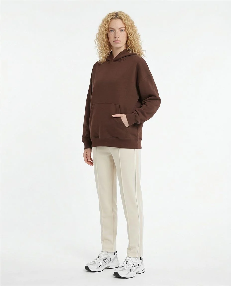 Ravin Women Chocolate Oversized Fleece Hoodie - R215218 - Image 5