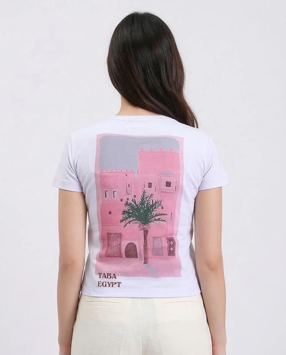 Ravin Women’s "A City of Art" Graphic T-Shirt – Taba Egypt Edition - Light Purple - R209229 - Image 2