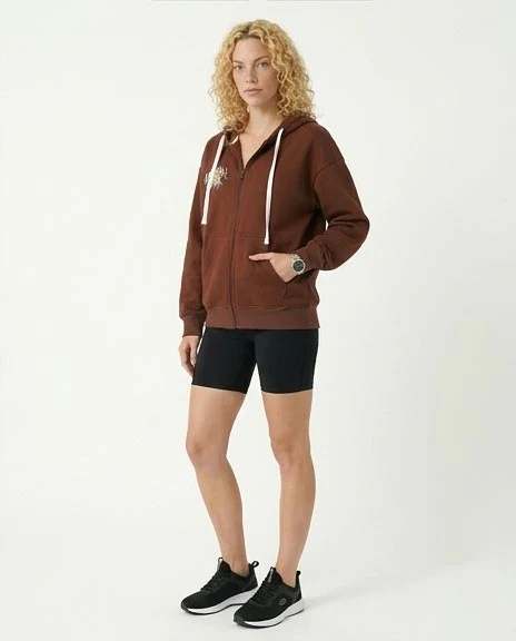 RAVIN Women’s Arizona Wanderlust Oversized Zip-Up Hoodie – Chocolate Brown - R206868 - Image 5