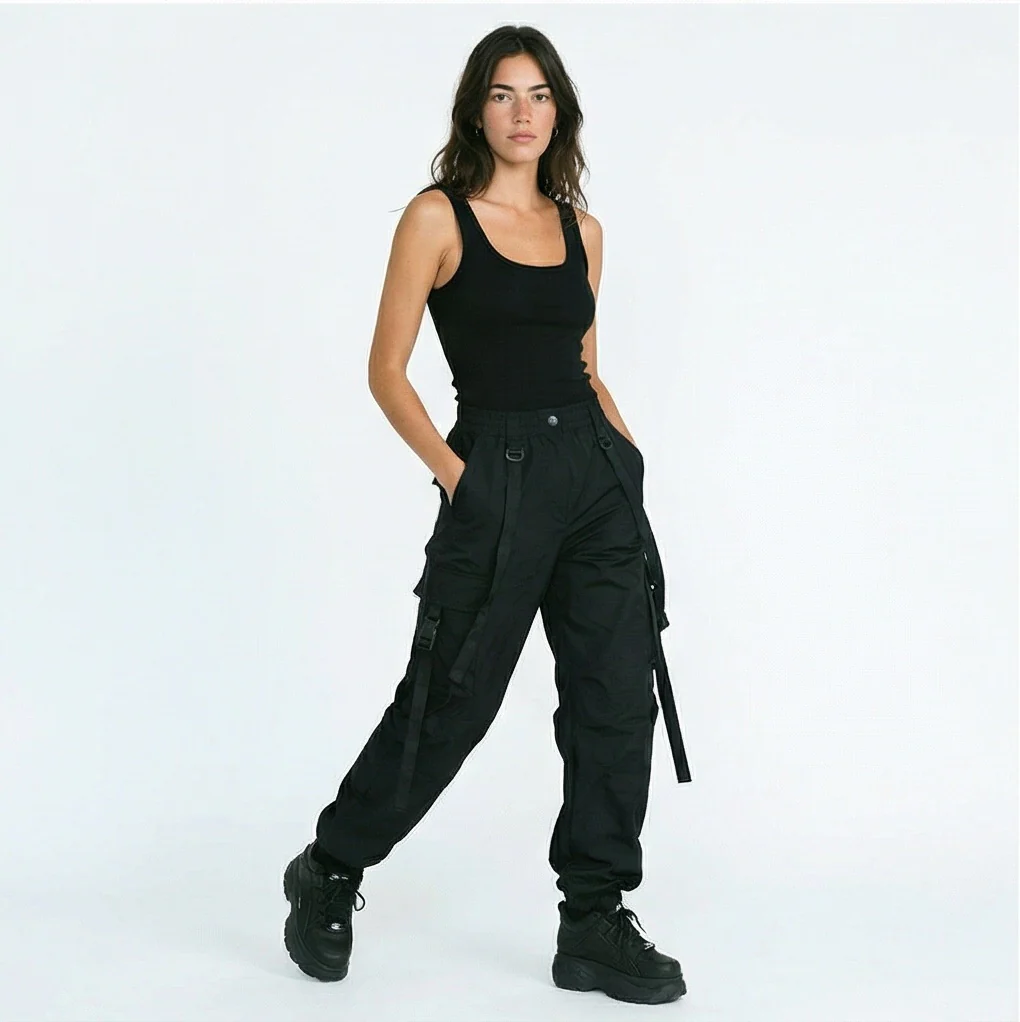Essential Midnight Black Ribbed Scoop Neck Tank Top - R216809 - Image 3