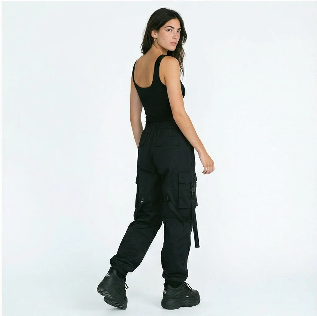 Essential Midnight Black Ribbed Scoop Neck Tank Top - R216809 - Image 4