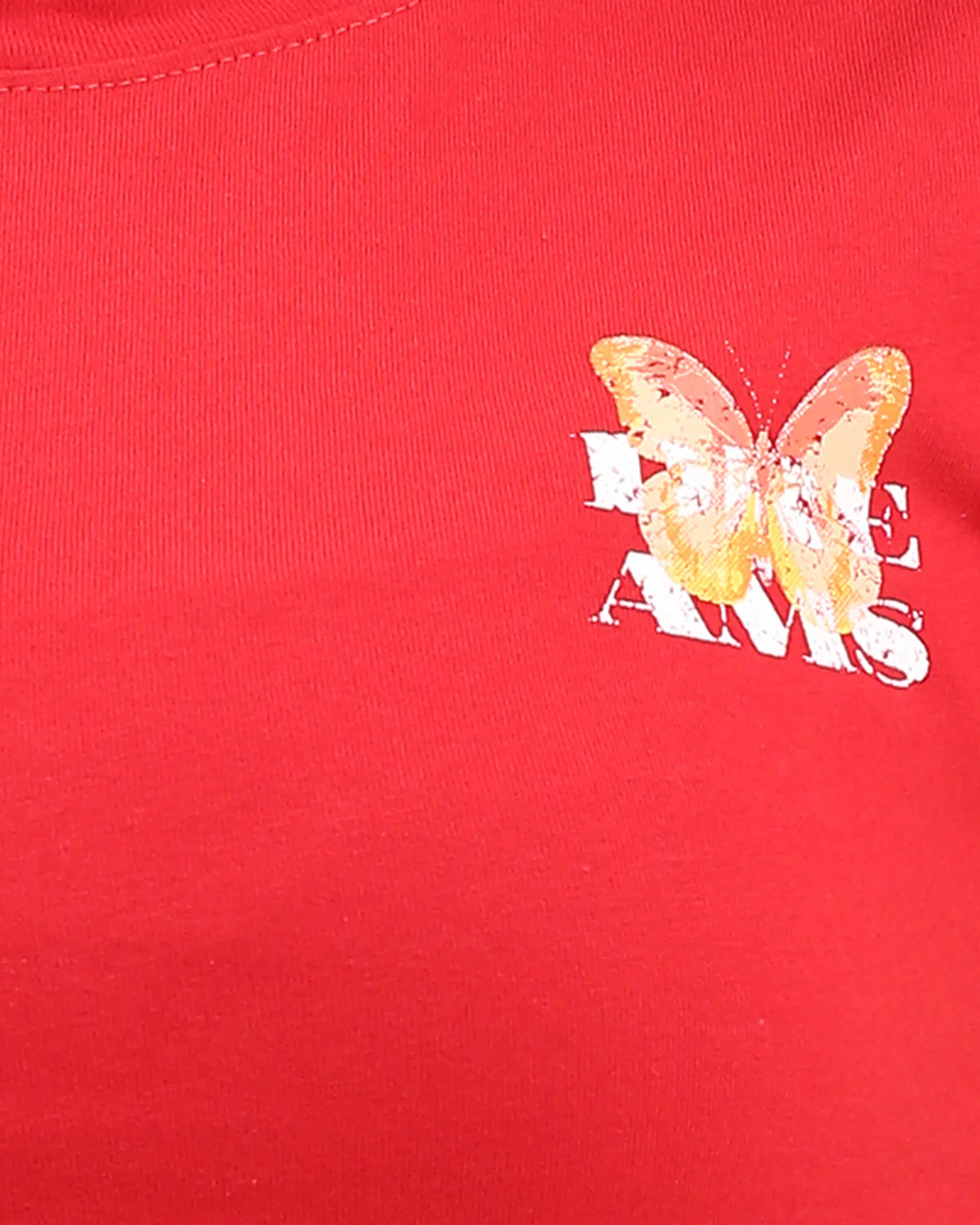Ravin Women’s Butterfly Graphic T-Shirt - "Rise on the Wings of Your Dreams" - Red - R209228 - Image 4