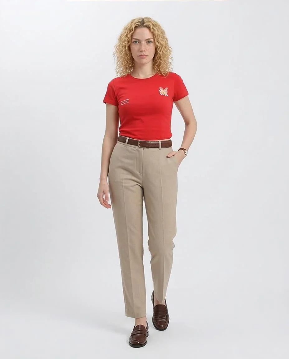 Ravin Women’s Butterfly Graphic T-Shirt - "Rise on the Wings of Your Dreams" - Red - R209228 - Image 5
