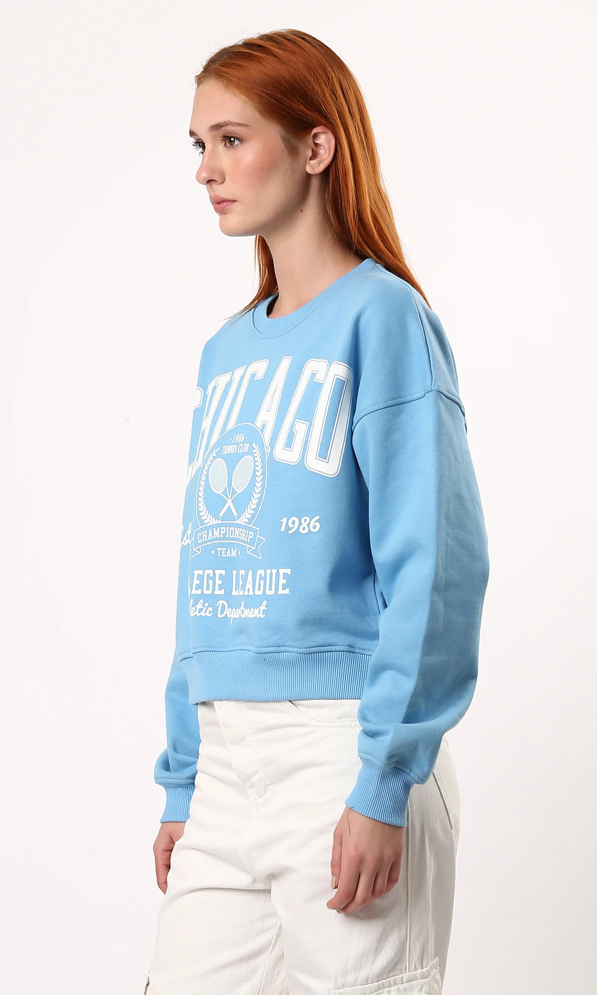 Women's Chicago Collegiate Graphic Sweatshirt - Light Blue - 0179912 - Image 2