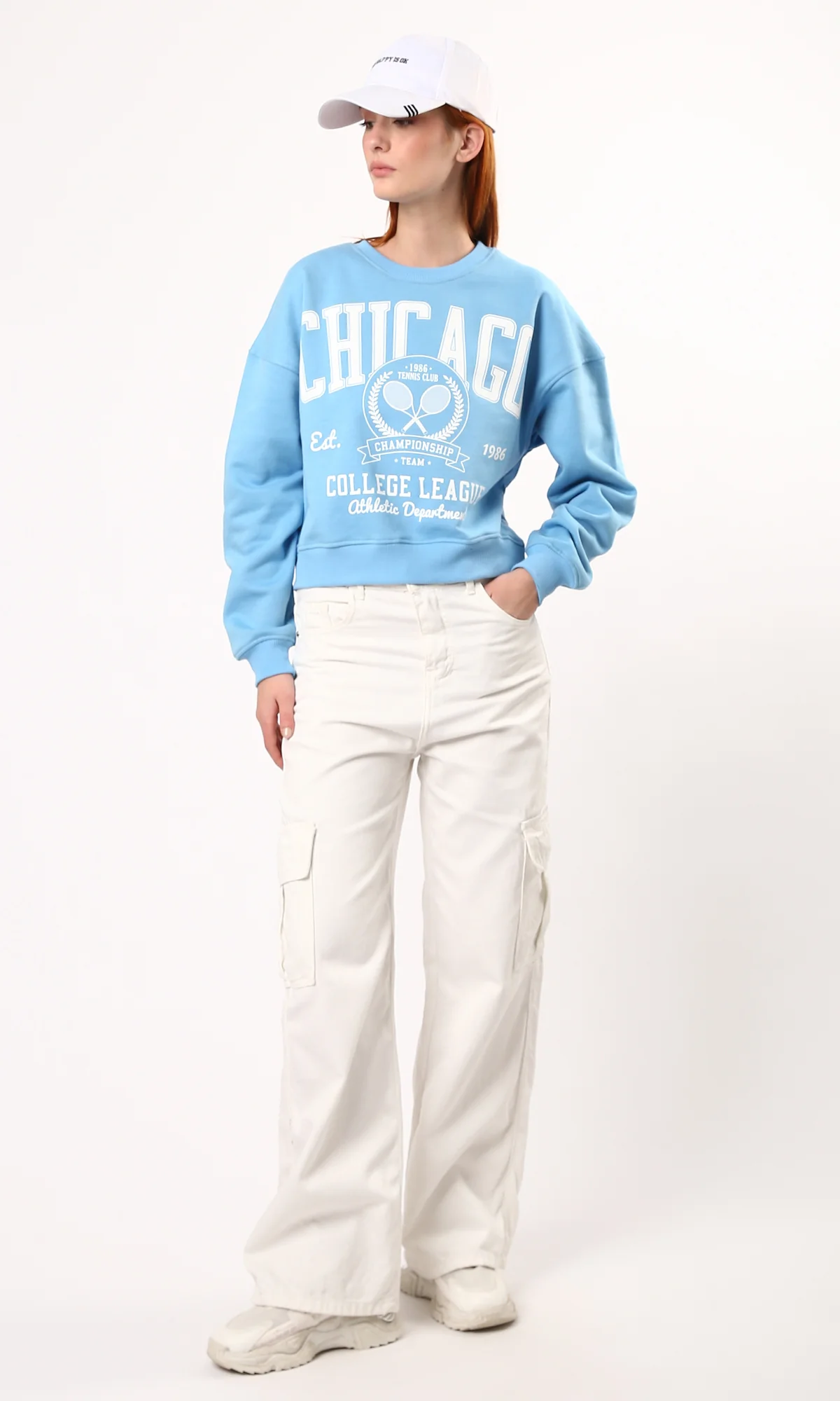 Women's Chicago Collegiate Graphic Sweatshirt - Light Blue - 0179912 - Image 4