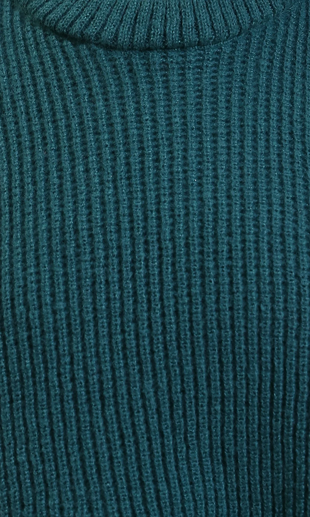Ravin Women's Chunky Rib-Knit Cropped Sweater – Teal - R214309 - Image 3