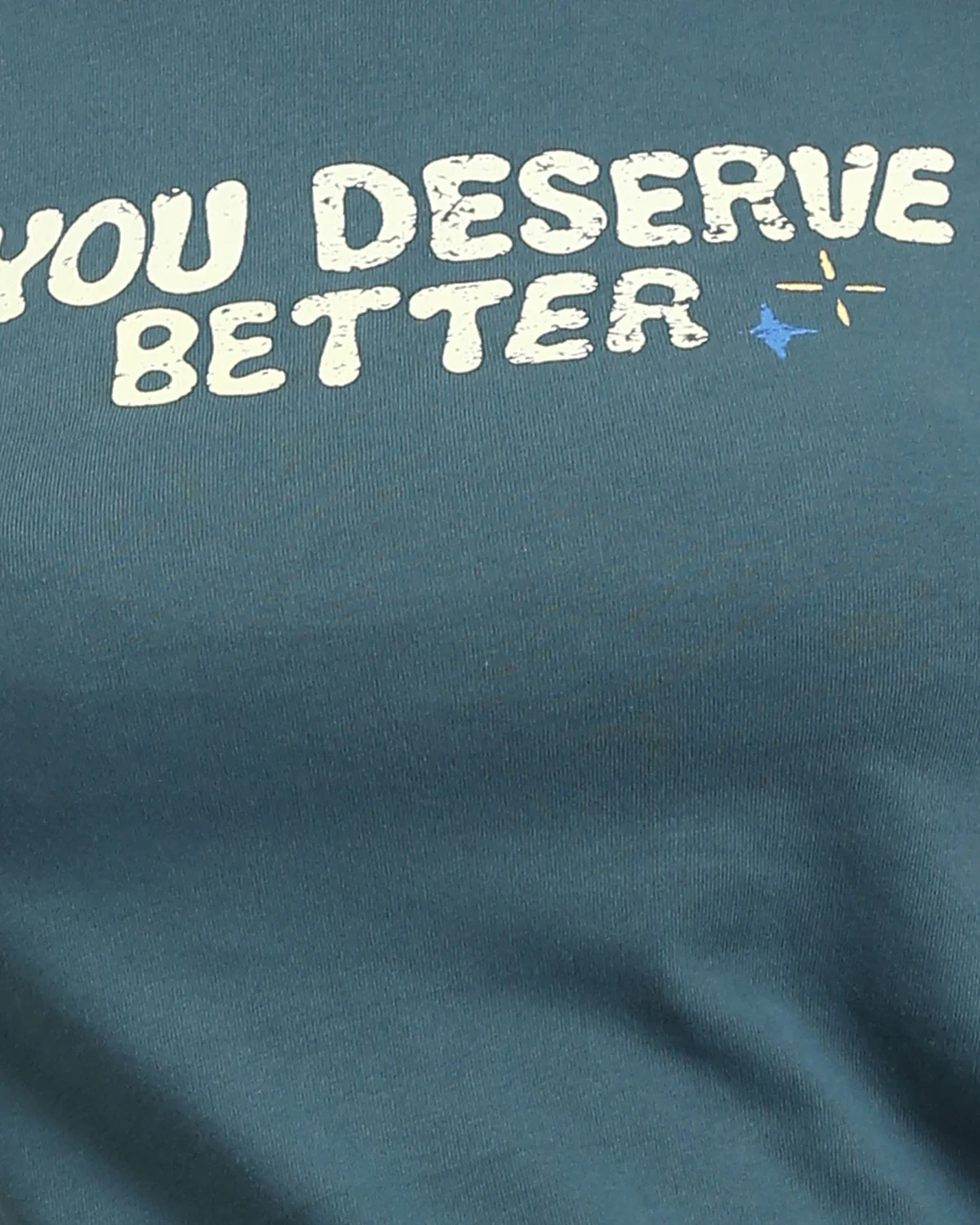 Ravin Women's Graphic "You Deserve Better" Baby Tee - Teal - R209140 - Image 4