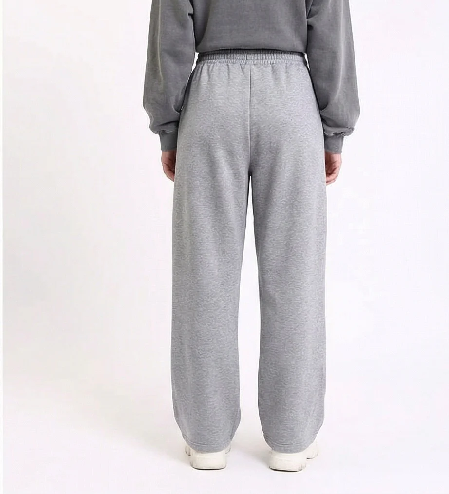 Women's Heather Grey Relaxed Wide-Leg Lounge Pants - R217485 - Image 2
